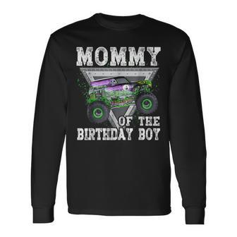 Mommy Of The Birthday Boy Monster Truck Birthday Family Long Sleeve T-Shirt - Seseable