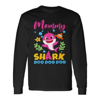 Mommy Of Birthday Shark Matching Oufit Party For Family Long Sleeve T-Shirt - Thegiftio UK