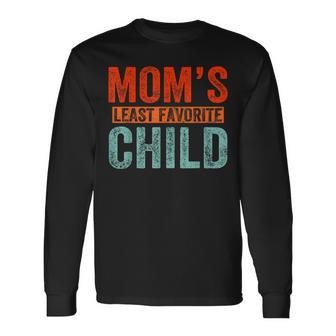 Moms Least Favorite Child Vintage Long Sleeve T-Shirt - Monsterry