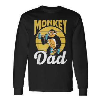 Monkey Dad Animal Monkeys Saying Lover Father Daddy Papa Long Sleeve T-Shirt - Monsterry UK