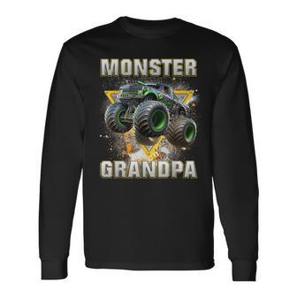 Monster Truck Are My Jam Monster Truck Grandpa Long Sleeve T-Shirt - Seseable