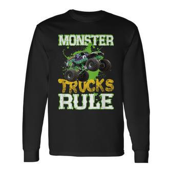 Monster Trucks Are My Jam Monster Trucks Long Sleeve T-Shirt - Monsterry