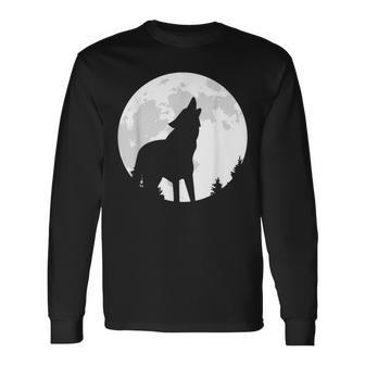 Moon Wolf Long Sleeve T-Shirt - Thegiftio UK