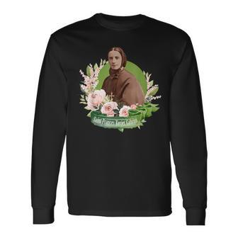 Mother Cabrini St Frances Xavier Cabrini Catholic Saint Long Sleeve T-Shirt | Mazezy