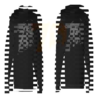 Motif Cerf Pour Chasseur Anniversaire 70 Ans Ou Jubilé T-shirt à manches longues - Cadeauxyz