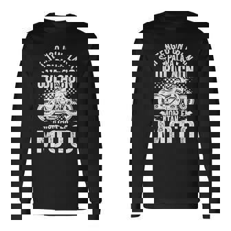 Motorista Divertido Motero Montar En Moto Biker Camiseta de manga larga - Regaloses