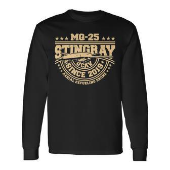 Mq-25 Stingray Unmanned Aerial Refueler Ucav Military Drone Long Sleeve T-Shirt - Monsterry CA