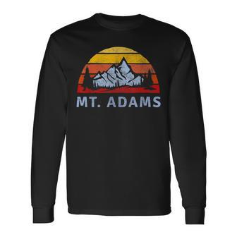 Mt Adams Retro Mountain Sunset Long Sleeve T-Shirt - Monsterry CA