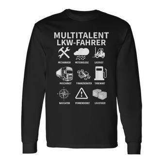 Multitalent Truck Driver Driver Driver Langarmshirts - Seseable