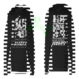Muscular Dystrophy Awareness Hope Faith Love Long Sleeve T-Shirt - Monsterry