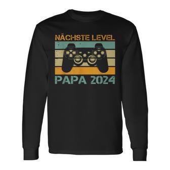 Nächstes Level Ich Werde Papa 2024 Ankündigung Gamer Langarmshirts - Geschenkecke