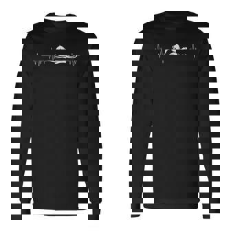 Nadar Deporte Acuático Latido Del Corazón Natación Nadador Camiseta de manga larga - Regaloses