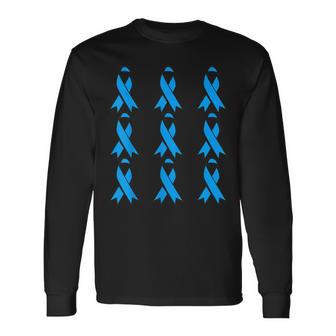 National Foster Care Month Multiple Blue Ribbons Long Sleeve T-Shirt - Monsterry CA