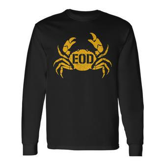 Navy Eod Crab Explosive Ordinance Disposal Long Sleeve T-Shirt - Monsterry