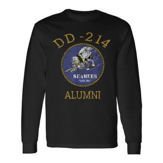 Navy Seabees Dd 214 Alumni Vintage T Long Sleeve T-Shirt - Monsterry UK
