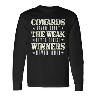Navy Seal Winners Never Quit Long Sleeve T-Shirt - Monsterry AU