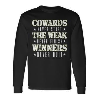 Navy Seal Winners Never Quit Long Sleeve T-Shirt - Monsterry