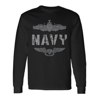 Navy Surface And Air Warfare Long Sleeve T-Shirt - Monsterry CA