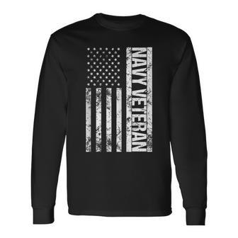 Navy Vet Sleeveless Us Flag Navy Veteran Long Sleeve T-Shirt - Monsterry