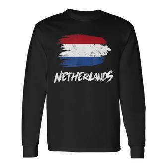 Netherlands Flag Netherlands Flag Holland Fan Langarmshirts - Geschenkecke