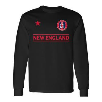 New England Soccer Jersey '53 Royal Edition Ii Long Sleeve T-Shirt - Monsterry DE