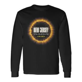 New Jersey Totality Total Solar Eclipse April 8 2024 Long Sleeve T-Shirt - Seseable