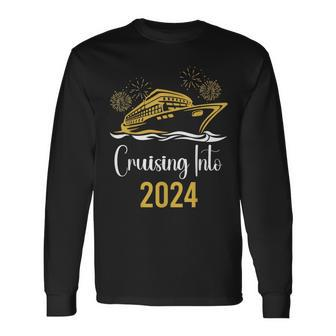 New Years Cruise 2024 Party Family Vacation Matching Long Sleeve T-Shirt - Seseable