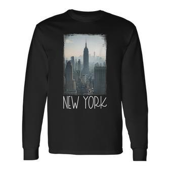 New York City Skyline Nyc New York City Long Sleeve T-Shirt - Monsterry DE