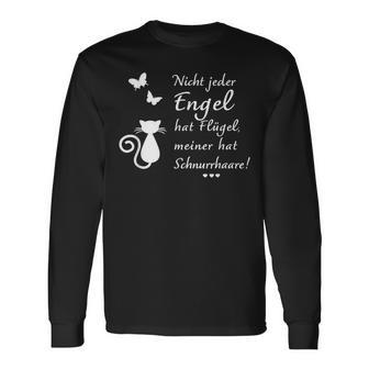 Nicht Jeder Engel Hat Flügel Meiner Hat Whiskers Cats Not Every En S Langarmshirts - Geschenkecke