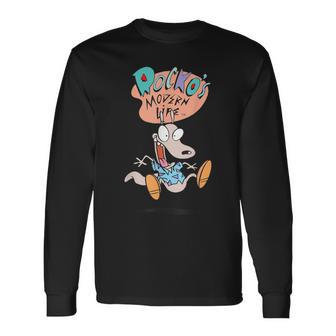 Nickelodeon Rocko's Modern Life Happily Jumping Graphic Long Sleeve T-Shirt - Monsterry UK