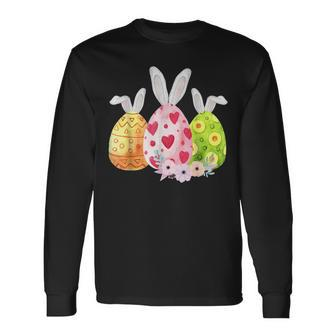 Niedliche Eier Ostern Tag Familie Matching Pyjama Ei Jagd Langarmshirts - Seseable