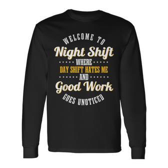 Night Shift Professional Workers Long Sleeve T-Shirt - Monsterry AU