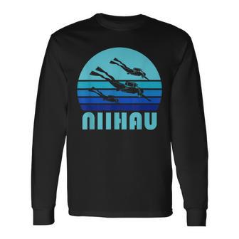 Niihau Diving Fun Hawaii Diver Long Sleeve T-Shirt - Monsterry CA