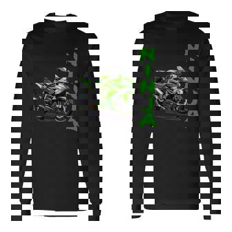 Ninja Motorcycle Sportbike Long Sleeve T-Shirt | Mazezy