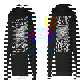 Nivel 12 Desbloqueado Impresionante 2012 12 Cumpleaños Niñoideojuegos Camiseta de manga larga - Regaloses