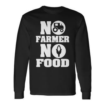 No Farmer No Food Long Sleeve T-Shirt | Mazezy