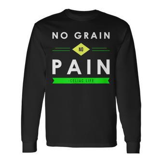 No Grain No Pain Celiac Disease Gluten Free Long Sleeve T-Shirt - Monsterry CA