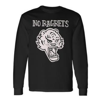 No Regrets Ragrets Sucky Panther Tiger Tat Long Sleeve T-Shirt - Monsterry CA