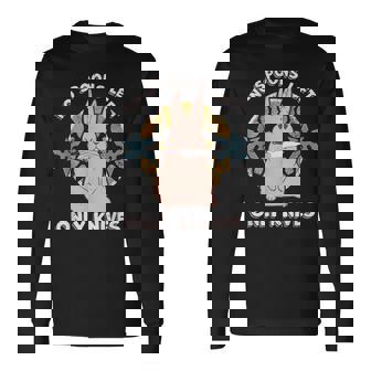 No Spoons Left Only Knives Chronic Illness Spoonie Long Sleeve T-Shirt | Mazezy