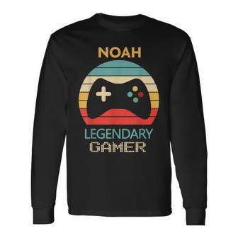 Noah Name Personalised Legendary Gamer Long Sleeve T-Shirt - Seseable