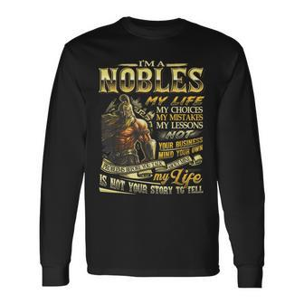 Nobles Family Name Nobles Last Name Team Long Sleeve T-Shirt - Seseable