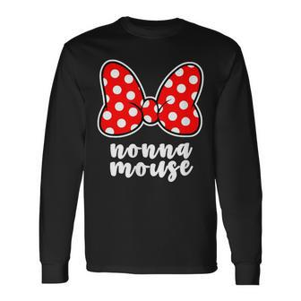Nonna Mouse Family Vacation Bow Long Sleeve T-Shirt - Seseable