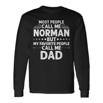 Norman Geschenk Name Lustigatertag Personalisiert Männer Papa Langarmshirts - Geschenkecke