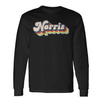 Norris Family Name Personalized Surname Norris Long Sleeve T-Shirt - Seseable