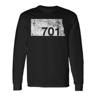 North Dakota Area Code 701 Hometown Souvenir Long Sleeve T-Shirt - Monsterry