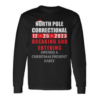 North Pole Correctional Breaking Entering Family Christmas Long Sleeve T-Shirt - Monsterry UK