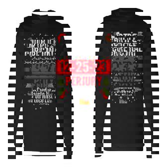 North Pole Correctional Christmas Santas Nice List Long Sleeve T-Shirt - Thegiftio