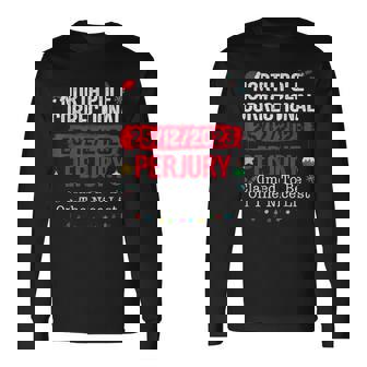 North Pole Correctional Perjury Family Christmas Clothing Long Sleeve T-Shirt - Thegiftio