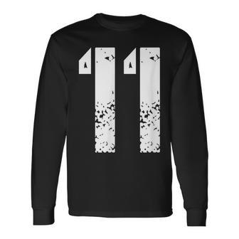 Number 11 Varsity Team 11Th Birthday & Eleven Years Old Long Sleeve T-Shirt - Seseable