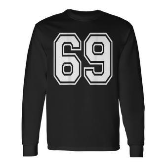 Number 69 Sports Player Number Back Of Only Long Sleeve T-Shirt - Monsterry DE